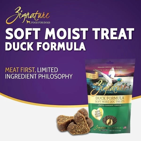 Zignature Soft Moist Duck Formula Dog Treats