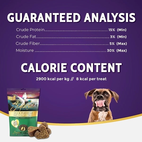 Zignature Soft Moist Duck Formula Dog Treats