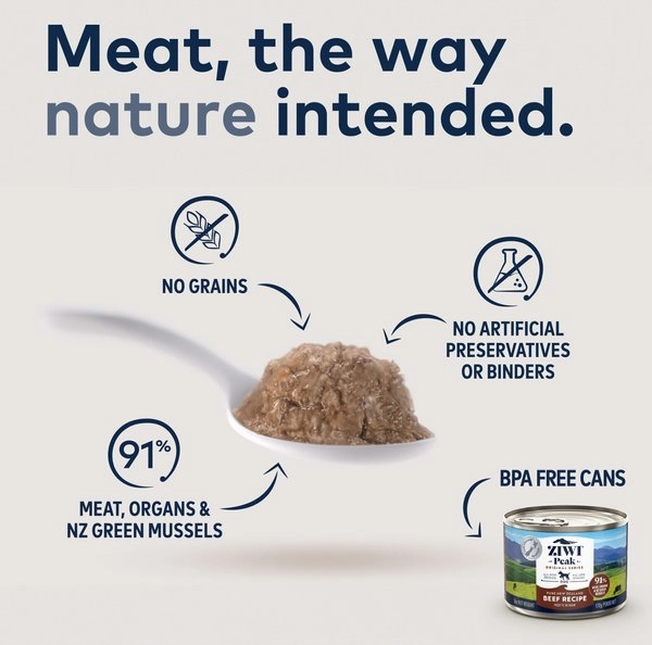 ZIWI Peak Grain Free Beef Recipe Canned Dog Food