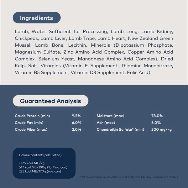 ZIWI Peak Grain Free Lamb Recipe Canned Dog Food